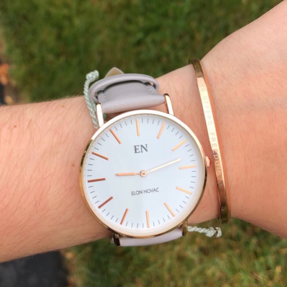 Elon Novac Watch + Gold Bracelet